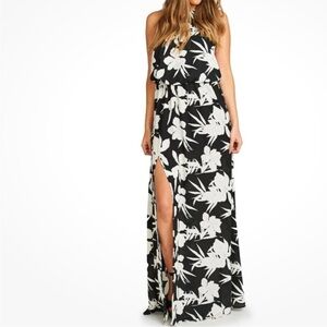 Show Me Your MuMu Black and White Floral Maxi Dress